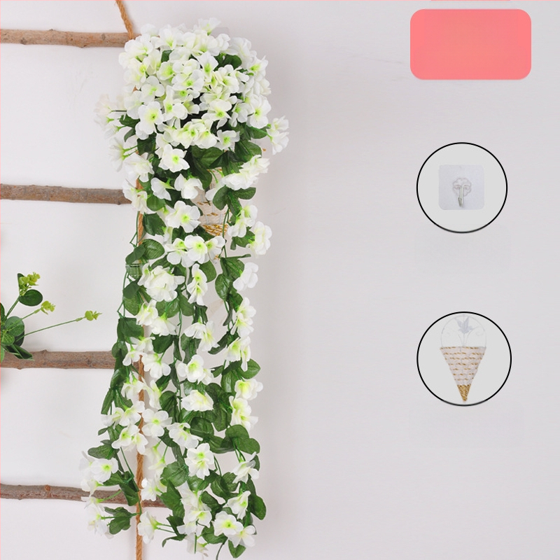 Selyem virág indája (Változat: Violet; Használat: Egyéb; Falra akasztható virágos műalkotás)