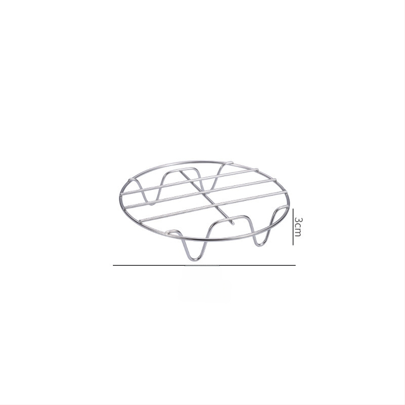 Στρογγυρή σχάρα από ανοξείδωτο ατσάλι για φριτέζα αέρα με διπλό επίπεδο, ατμό/γκριλ, φορητή, εύκολη στον καθαρισμό, ανθεκτική στη σκουριά