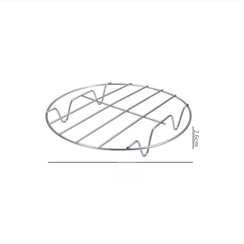 Στρογγυρή σχάρα από ανοξείδωτο ατσάλι για φριτέζα αέρα με διπλό επίπεδο, ατμό/γκριλ, φορητή, εύκολη στον καθαρισμό, ανθεκτική στη σκουριά