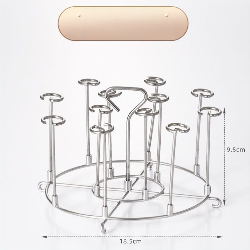 Στρογγυρή σχάρα από ανοξείδωτο ατσάλι για φριτέζα αέρα με διπλό επίπεδο, ατμό/γκριλ, φορητή, εύκολη στον καθαρισμό, ανθεκτική στη σκουριά