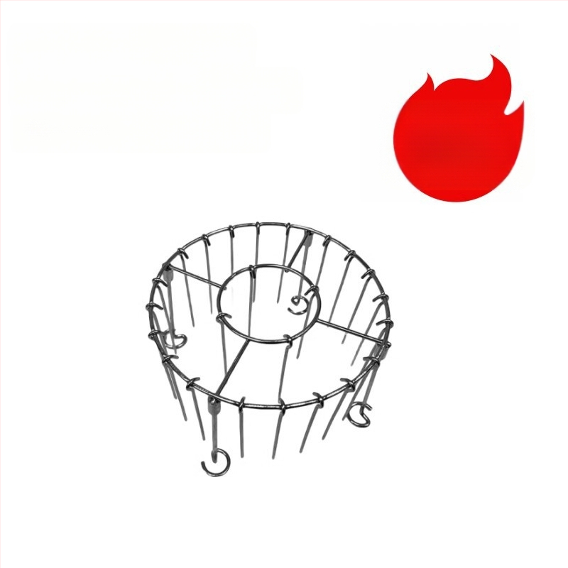 Στρογγυρή σχάρα από ανοξείδωτο ατσάλι για φριτέζα αέρα με διπλό επίπεδο, ατμό/γκριλ, φορητή, εύκολη στον καθαρισμό, ανθεκτική στη σκουριά