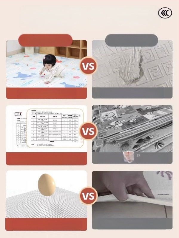 Βρεφικό χαλάκι έρπυσης – αφρώδες, αντιολισθητικό, πτυσσόμενο, ανθεκτικό στη φθορά, μοτίβο καρτούν