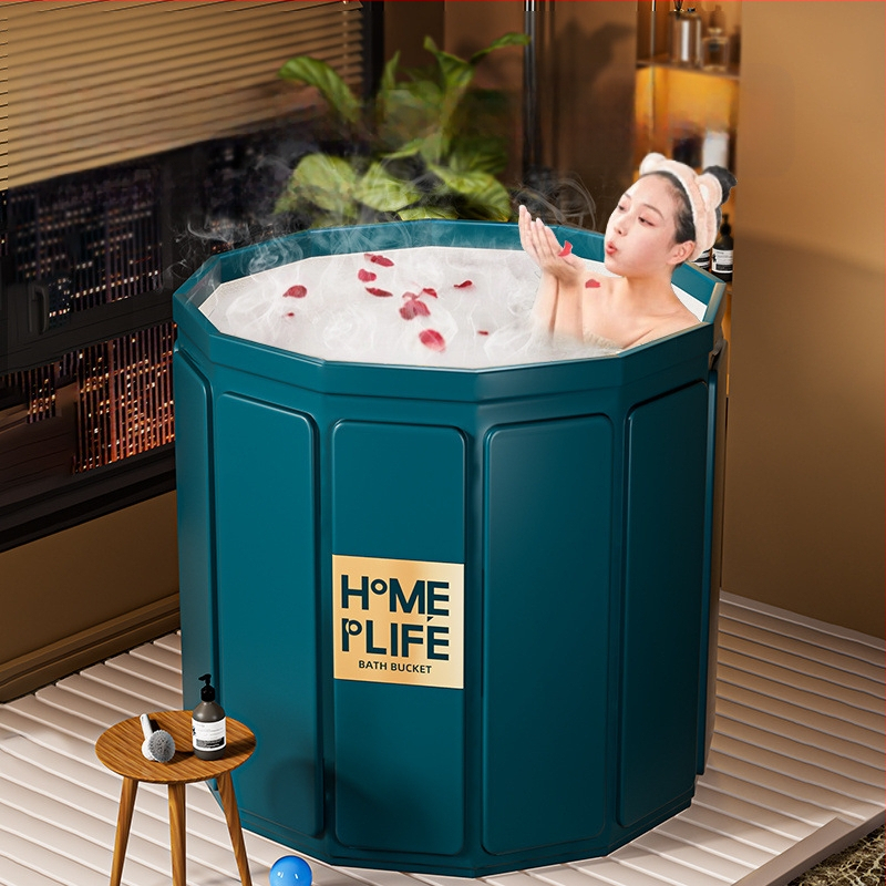 Zhuoxuan Összecsukható fürdőkáda, 855-ös modell, 3 rétegből álló konstrukció, teherbírás 50 kg, tarpaulin felület