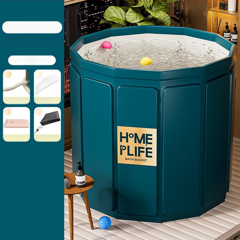 Zhuoxuan Összecsukható fürdőkáda, 855-ös modell, 3 rétegből álló konstrukció, teherbírás 50 kg, tarpaulin felület