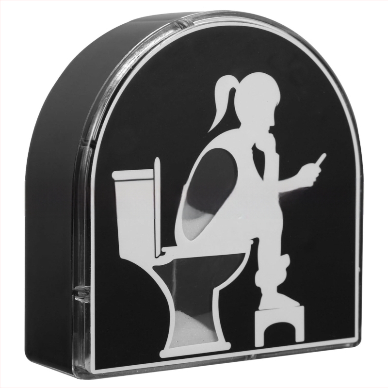 Clepsidră pentru toaletă din plastic – făcută manual, stil modern minimalist, Sea and Sky