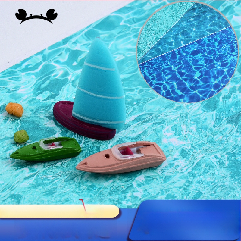 Υλικό DIY για εξωτερικό μικροτοπίο σε αρχιτεκτονικό μοντέλο με αυτοκόλλητα από χαρτί σε μοτίβο νερού και πίσω κόλλα; μάρκα Crab kingdom; έτοιμο για DIY; κατάλληλο για 15–35 ετών; μη ηλεκτρικό