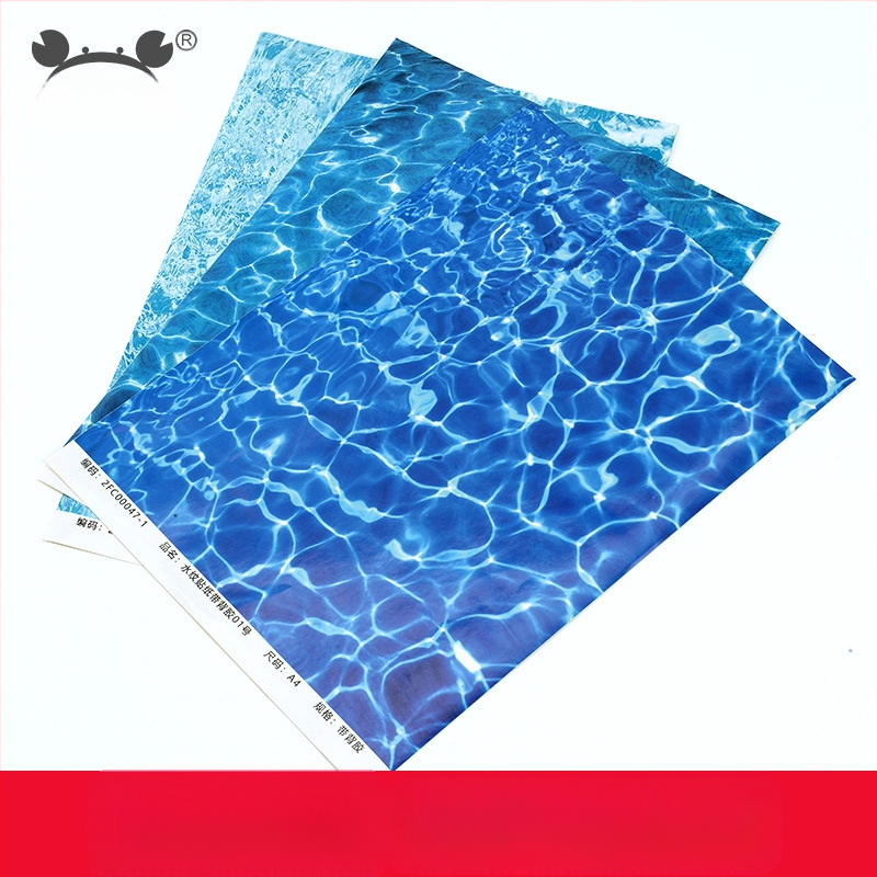 Υλικό DIY για εξωτερικό μικροτοπίο σε αρχιτεκτονικό μοντέλο με αυτοκόλλητα από χαρτί σε μοτίβο νερού και πίσω κόλλα; μάρκα Crab kingdom; έτοιμο για DIY; κατάλληλο για 15–35 ετών; μη ηλεκτρικό