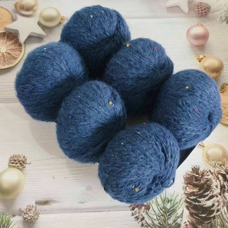 Νήμα παγιέτες από αλπάκα και mohair, worsted spun, μορφή: ρολά, προέλευση: Χεμπέι Μπαοντίν, κατάλληλο για πλέξιμο