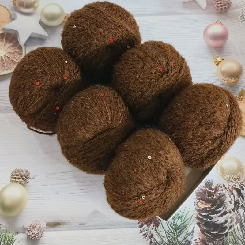 Νήμα παγιέτες από αλπάκα και mohair, worsted spun, μορφή: ρολά, προέλευση: Χεμπέι Μπαοντίν, κατάλληλο για πλέξιμο