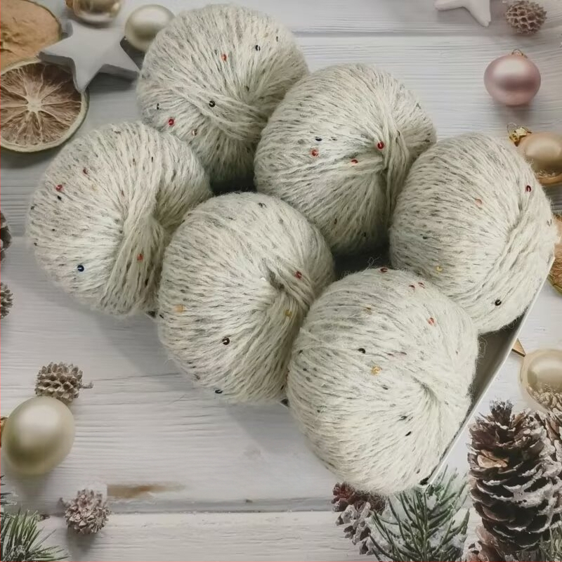 Νήμα παγιέτες από αλπάκα και mohair, worsted spun, μορφή: ρολά, προέλευση: Χεμπέι Μπαοντίν, κατάλληλο για πλέξιμο