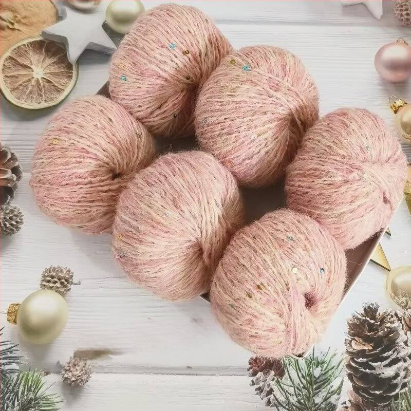 Νήμα παγιέτες από αλπάκα και mohair, worsted spun, μορφή: ρολά, προέλευση: Χεμπέι Μπαοντίν, κατάλληλο για πλέξιμο