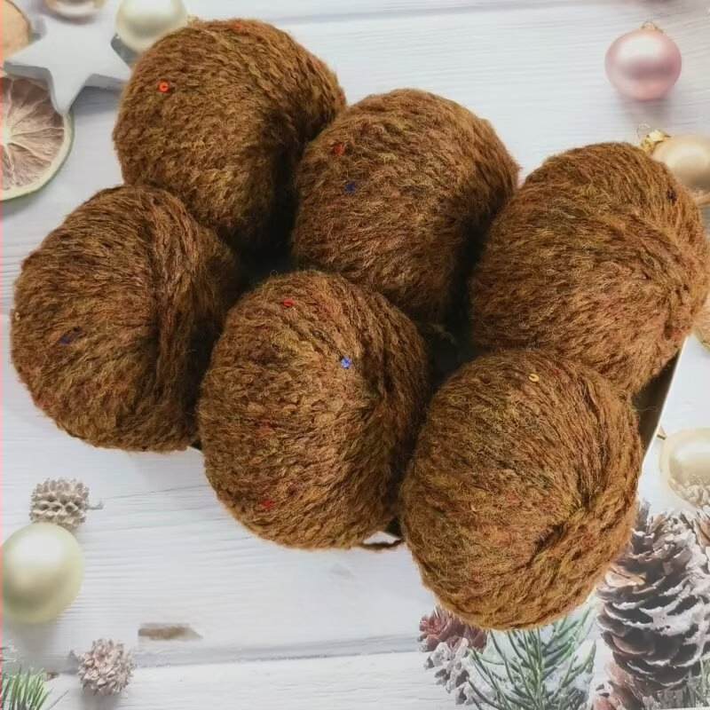 Νήμα παγιέτες από αλπάκα και mohair, worsted spun, μορφή: ρολά, προέλευση: Χεμπέι Μπαοντίν, κατάλληλο για πλέξιμο