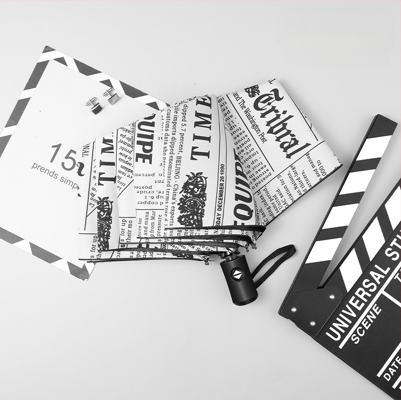 Сгъваем чадър с карикатурно мече дизайн, 8 стоманени ребра, плат 190T с винил покритие, автоматично отваряне, полуавтоматично затваряне, UV защита UPF > 30