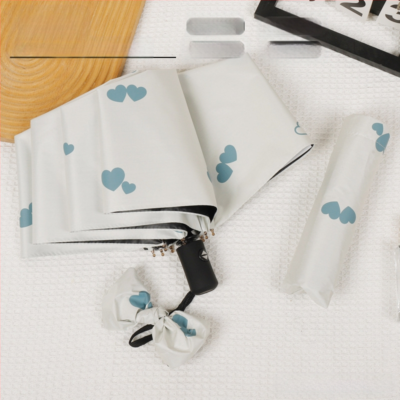 Сгъваем чадър с карикатурно мече дизайн, 8 стоманени ребра, плат 190T с винил покритие, автоматично отваряне, полуавтоматично затваряне, UV защита UPF > 30