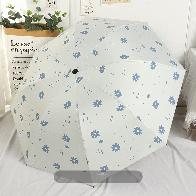 Сгъваем чадър с карикатурно мече дизайн, 8 стоманени ребра, плат 190T с винил покритие, автоматично отваряне, полуавтоматично затваряне, UV защита UPF > 30