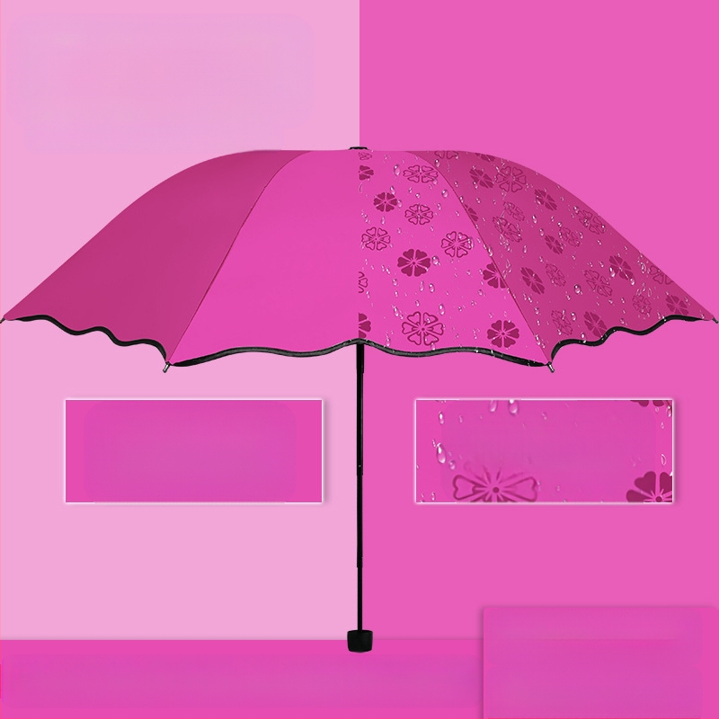 Γυναικεία διπλής χρήσης αναδιπλούμενη ομπρέλα για ήλιο και βροχή, χειροκίνητο άνοιγμα/κλείσιμο, UPF 50+, 8 ατσάλινα ραβδιά, βάρος 320 g