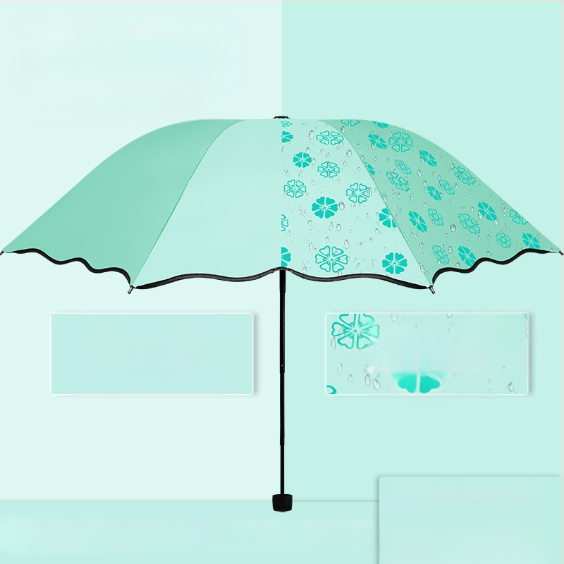 Γυναικεία διπλής χρήσης αναδιπλούμενη ομπρέλα για ήλιο και βροχή, χειροκίνητο άνοιγμα/κλείσιμο, UPF 50+, 8 ατσάλινα ραβδιά, βάρος 320 g