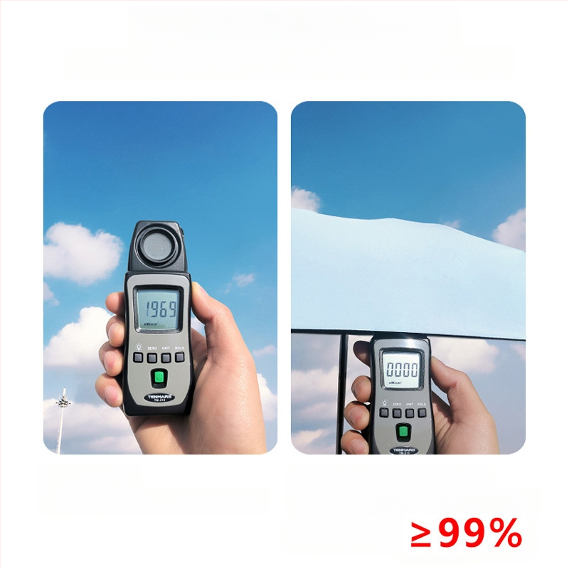 Red Leaves Петсекционен слънчев чадър, унисекс, компактен и преносим, 6 ребра, ръчно отваряне, UPF >50, 190T материя, стоманена ос