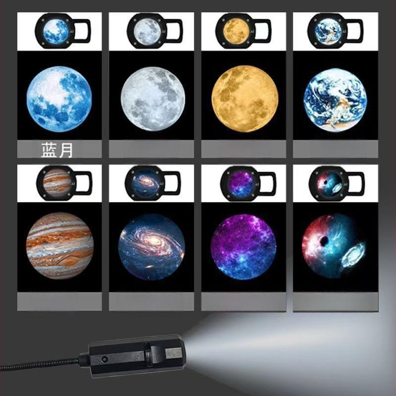 USB Λυχνία Προβολής Σελήνης, ρυθμιζόμενο ύψος, κατακόρυφος στύλος στήριξης, 5V πηγή φωτός, νυχτερινό φως υπνοδωματίου