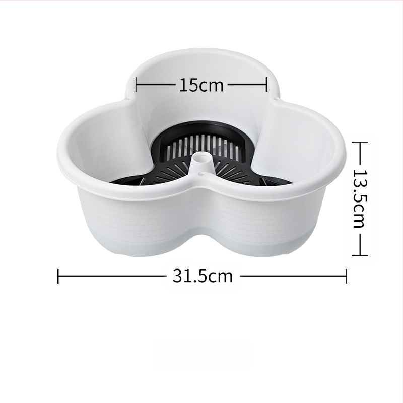 Γλάστρα, πλαστική, αναπνεύσιμη, βιοδιασπώμενη, ανθεκτική στο νερό και στην ξηρασία; πολλών χρήσεων: συνδυαστική, επιτραπέζια, δάπεδο, κρεμαστή; κατασκευή: έγχυση