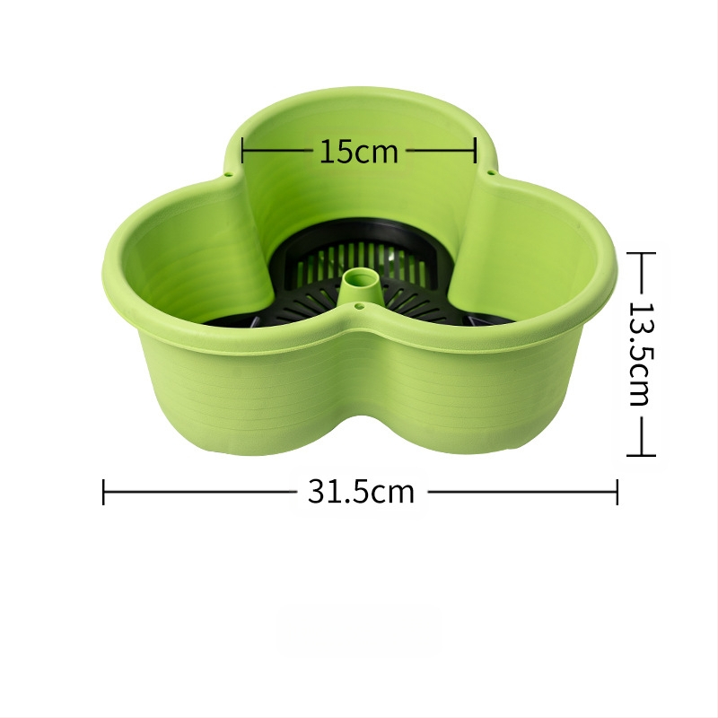 Γλάστρα, πλαστική, αναπνεύσιμη, βιοδιασπώμενη, ανθεκτική στο νερό και στην ξηρασία; πολλών χρήσεων: συνδυαστική, επιτραπέζια, δάπεδο, κρεμαστή; κατασκευή: έγχυση