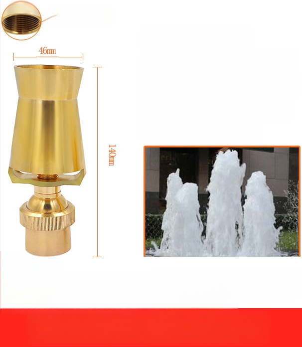 Fontano purkštukas, visiškai vario konstrukcija su 304 nerūdijančio plieno, universaliai reguliuojamas, ledų bokšto/medžio dizainas kraštovaizdžio tvenkiniams