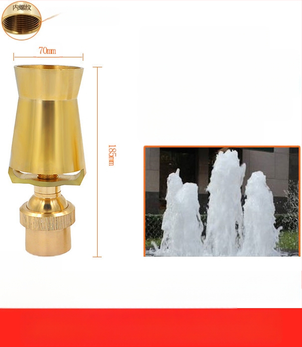 Fontano purkštukas, visiškai vario konstrukcija su 304 nerūdijančio plieno, universaliai reguliuojamas, ledų bokšto/medžio dizainas kraštovaizdžio tvenkiniams