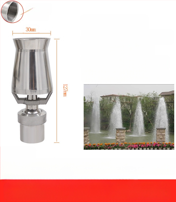 Fontano purkštukas, visiškai vario konstrukcija su 304 nerūdijančio plieno, universaliai reguliuojamas, ledų bokšto/medžio dizainas kraštovaizdžio tvenkiniams