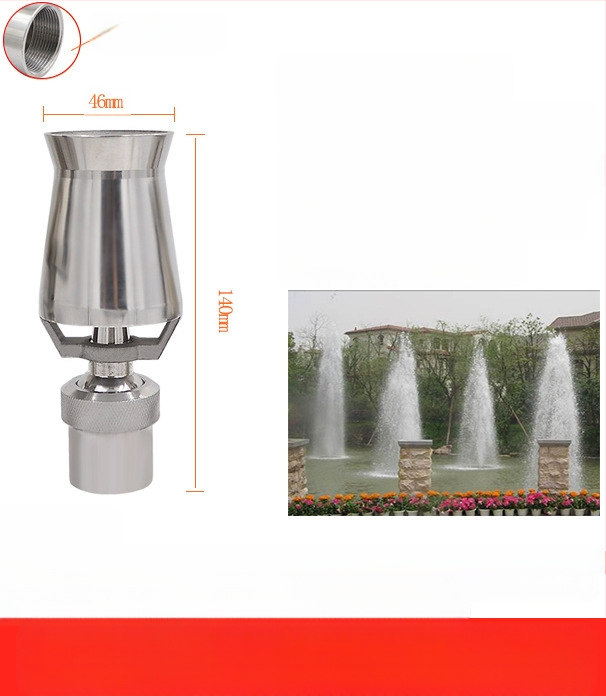 Fontano purkštukas, visiškai vario konstrukcija su 304 nerūdijančio plieno, universaliai reguliuojamas, ledų bokšto/medžio dizainas kraštovaizdžio tvenkiniams