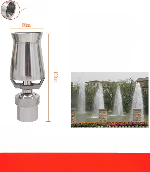 Fontano purkštukas, visiškai vario konstrukcija su 304 nerūdijančio plieno, universaliai reguliuojamas, ledų bokšto/medžio dizainas kraštovaizdžio tvenkiniams