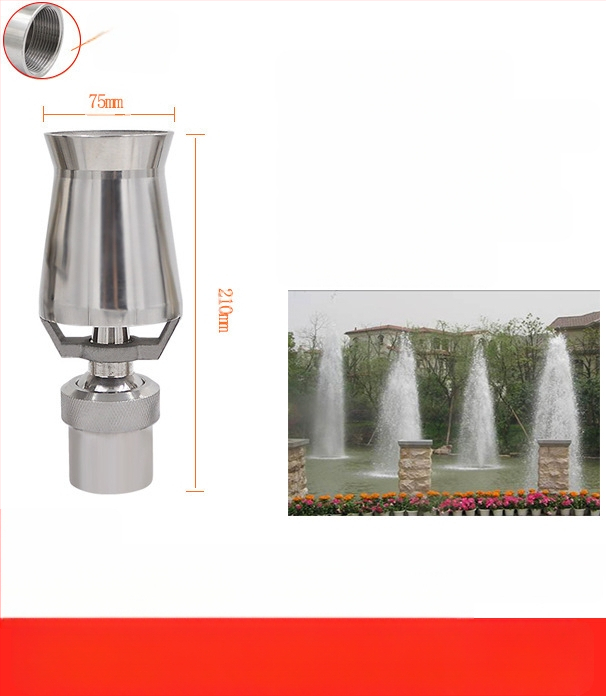 Fontano purkštukas, visiškai vario konstrukcija su 304 nerūdijančio plieno, universaliai reguliuojamas, ledų bokšto/medžio dizainas kraštovaizdžio tvenkiniams