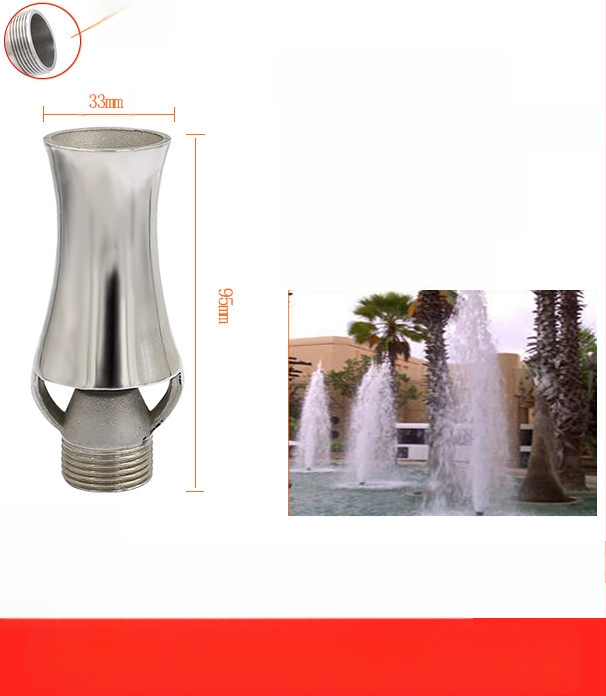 Fontano purkštukas, visiškai vario konstrukcija su 304 nerūdijančio plieno, universaliai reguliuojamas, ledų bokšto/medžio dizainas kraštovaizdžio tvenkiniams