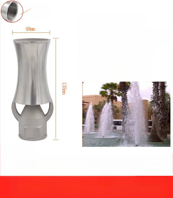 Fontano purkštukas, visiškai vario konstrukcija su 304 nerūdijančio plieno, universaliai reguliuojamas, ledų bokšto/medžio dizainas kraštovaizdžio tvenkiniams