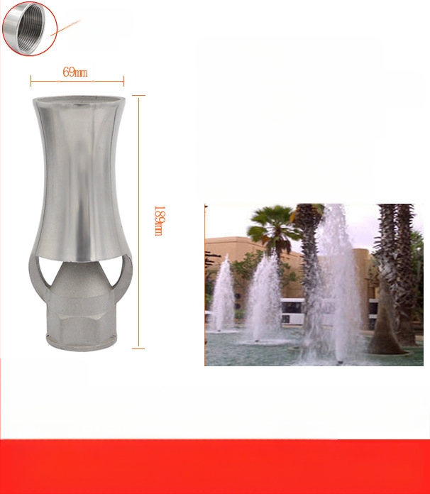 Fontano purkštukas, visiškai vario konstrukcija su 304 nerūdijančio plieno, universaliai reguliuojamas, ledų bokšto/medžio dizainas kraštovaizdžio tvenkiniams