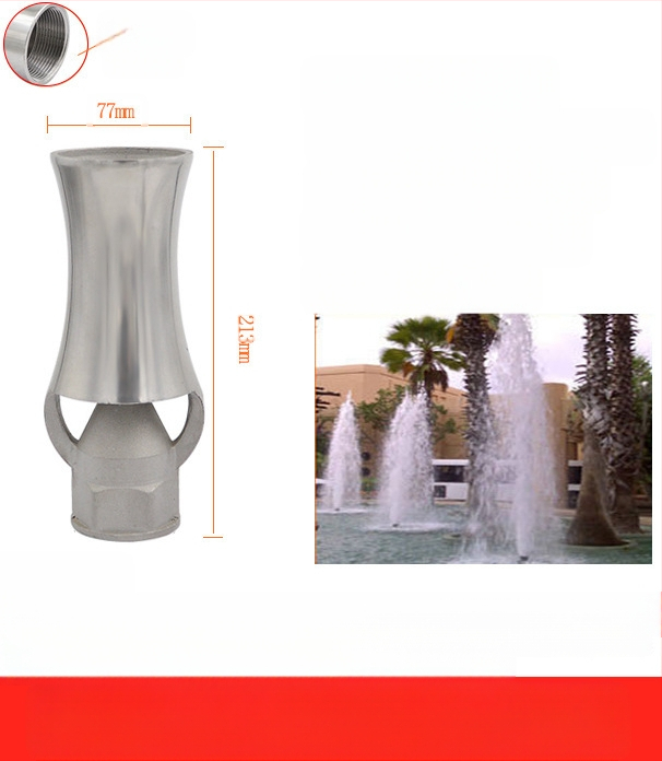 Fontano purkštukas, visiškai vario konstrukcija su 304 nerūdijančio plieno, universaliai reguliuojamas, ledų bokšto/medžio dizainas kraštovaizdžio tvenkiniams