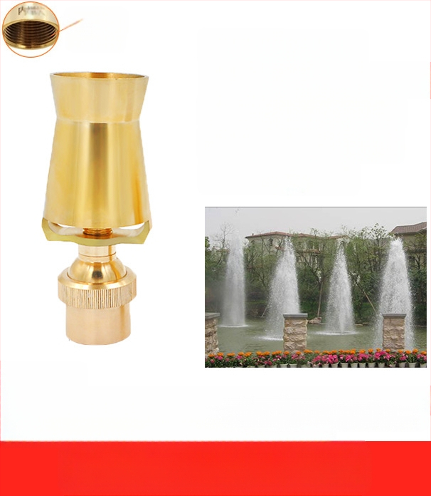 Fontano purkštukas, visiškai vario konstrukcija su 304 nerūdijančio plieno, universaliai reguliuojamas, ledų bokšto/medžio dizainas kraštovaizdžio tvenkiniams