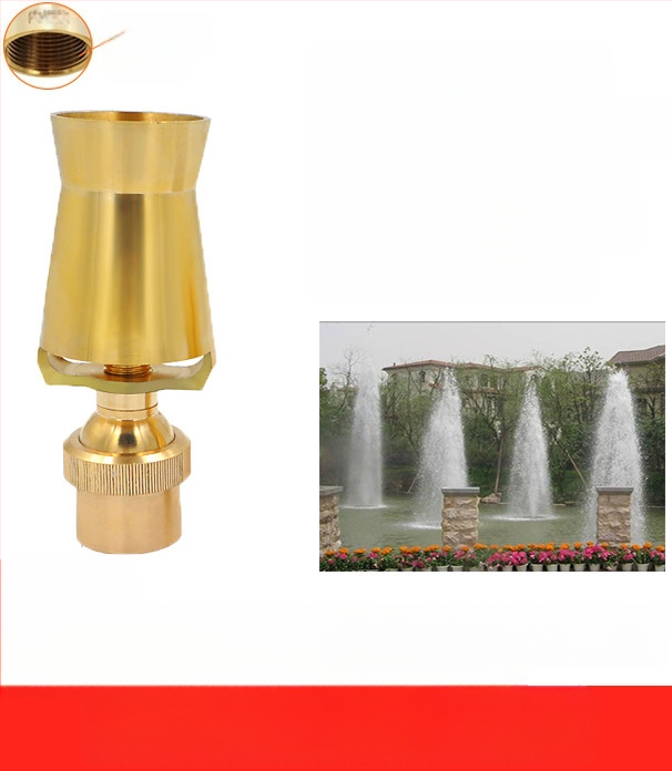 Fontano purkštukas, visiškai vario konstrukcija su 304 nerūdijančio plieno, universaliai reguliuojamas, ledų bokšto/medžio dizainas kraštovaizdžio tvenkiniams