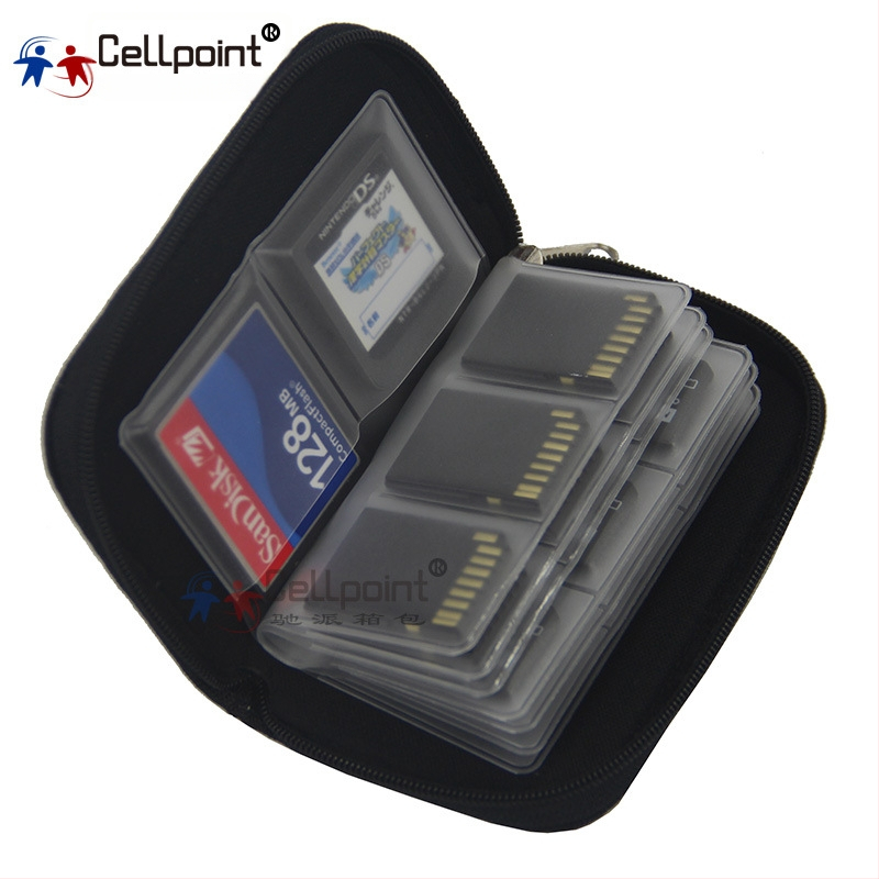 Manyfunkcinis atminties kortelių organizatorius su 22 skyriais – PVC, Cellpoint serija, 22 skyriai, plėtra ir saugojimas