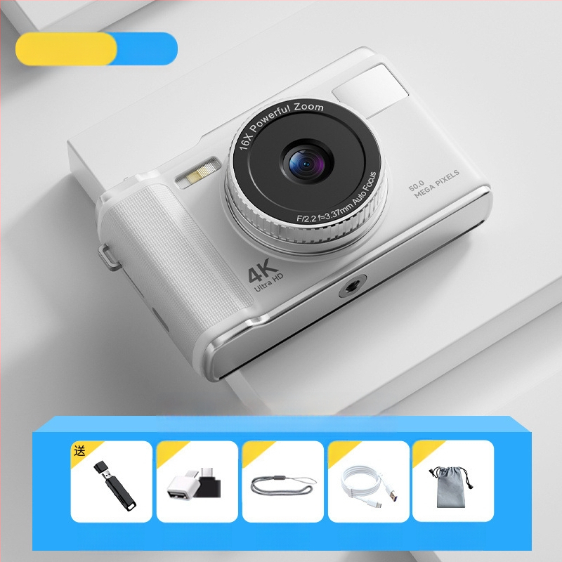 CCD ψηφιακή κάμερα – μαθητής αρχικού επιπέδου, φορητή κάμερα για ταξίδια, πλήρως αυτόματη, 50 MP, 16x οπτικό ζουμ, 16 GB εσωτερική μνήμη, USB 2.0