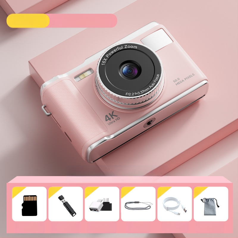 CCD ψηφιακή κάμερα – μαθητής αρχικού επιπέδου, φορητή κάμερα για ταξίδια, πλήρως αυτόματη, 50 MP, 16x οπτικό ζουμ, 16 GB εσωτερική μνήμη, USB 2.0