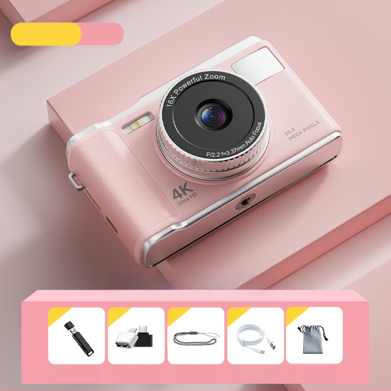 CCD ψηφιακή κάμερα – μαθητής αρχικού επιπέδου, φορητή κάμερα για ταξίδια, πλήρως αυτόματη, 50 MP, 16x οπτικό ζουμ, 16 GB εσωτερική μνήμη, USB 2.0