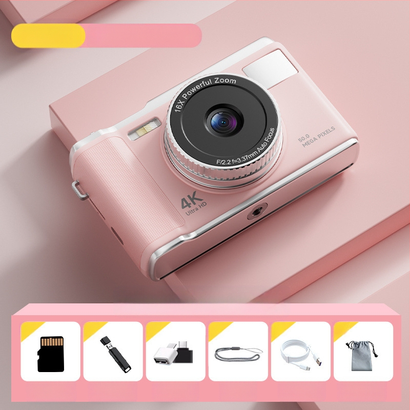 CCD ψηφιακή κάμερα – μαθητής αρχικού επιπέδου, φορητή κάμερα για ταξίδια, πλήρως αυτόματη, 50 MP, 16x οπτικό ζουμ, 16 GB εσωτερική μνήμη, USB 2.0