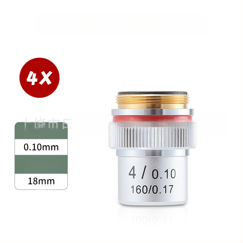 NISHAI αχρωματικός αντικειμενικός φακός μικροσκοπίου — σετ 4x/10x/20x/40x/60x; εφαρμογές: βιολογία, χημεία, έρευνα