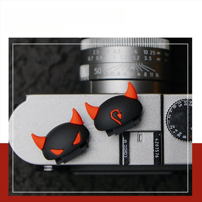 Κάλυμμα σιλικόνης για το hot shoe της κάμερας — καθολικός καρτούν σχεδιασμός με δαιμονικά κέρατα, εύκολη εγκατάσταση, συμβατό με DSLR και mirrorless κάμερες