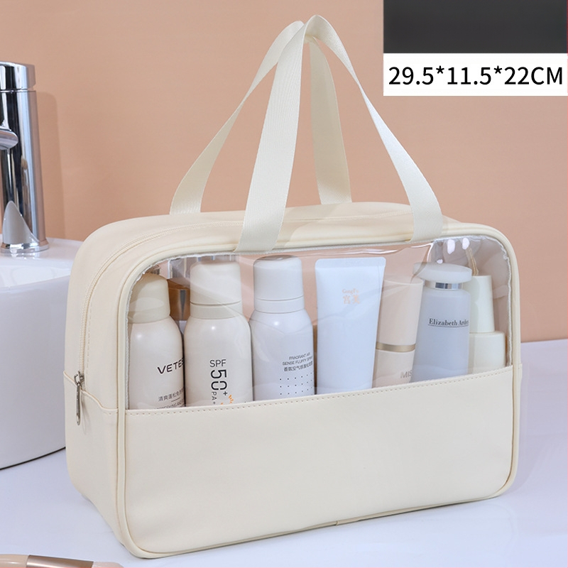 Geantă de toaletă din PVC, patchwork, impermeabilă, stil coreean, pentru călătorii