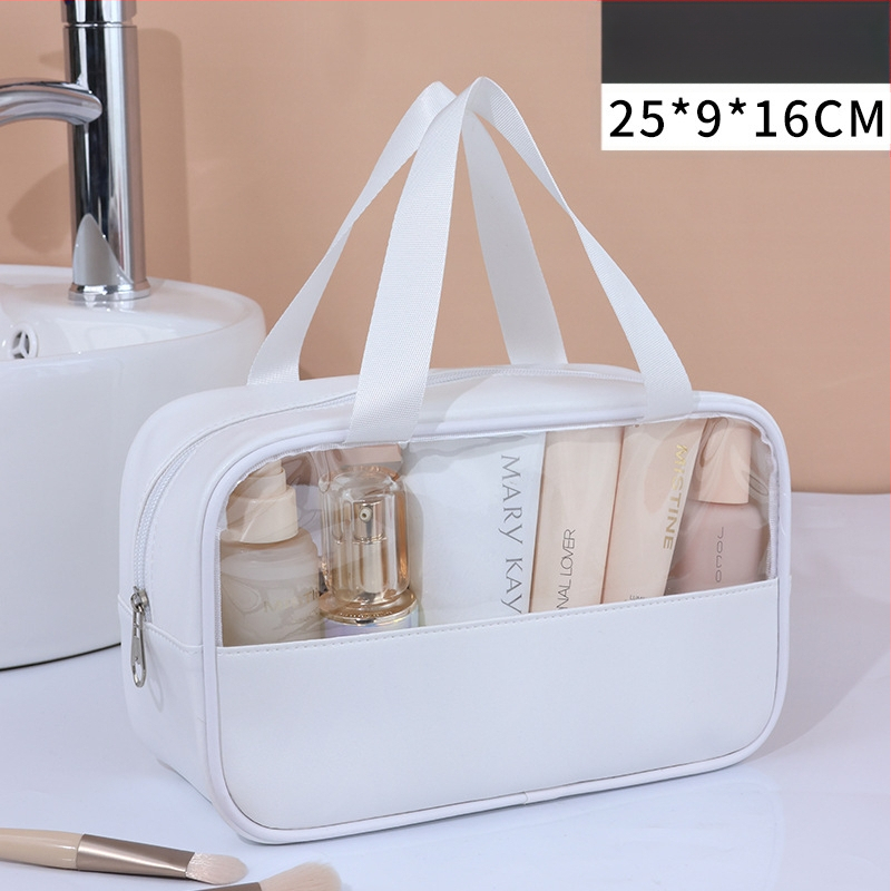 Geantă de toaletă din PVC, patchwork, impermeabilă, stil coreean, pentru călătorii