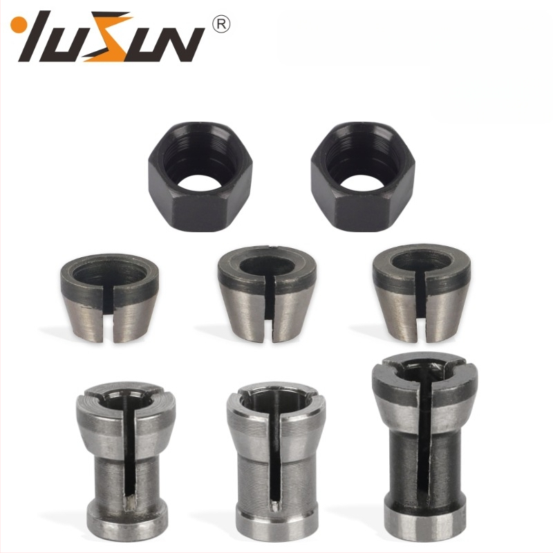 Κύλινδρος σφιξίματος για μηχανή κοπής με επεκτεινόμενη μετατροπική θήκη για ξυλουργική φρέζα, χάλυβας, μοντέλα 6 mm, 6,35 mm, 8 mm, μάρκα Yusheng