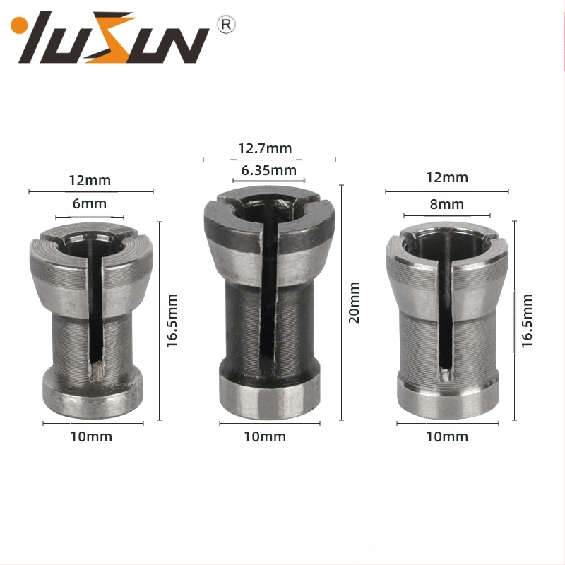 Κύλινδρος σφιξίματος για μηχανή κοπής με επεκτεινόμενη μετατροπική θήκη για ξυλουργική φρέζα, χάλυβας, μοντέλα 6 mm, 6,35 mm, 8 mm, μάρκα Yusheng