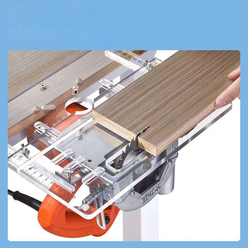 Akrilna donja ploča za stroj za rezanje drveta s prilagođenom pozicionacijskom potporom za drvo i kamen