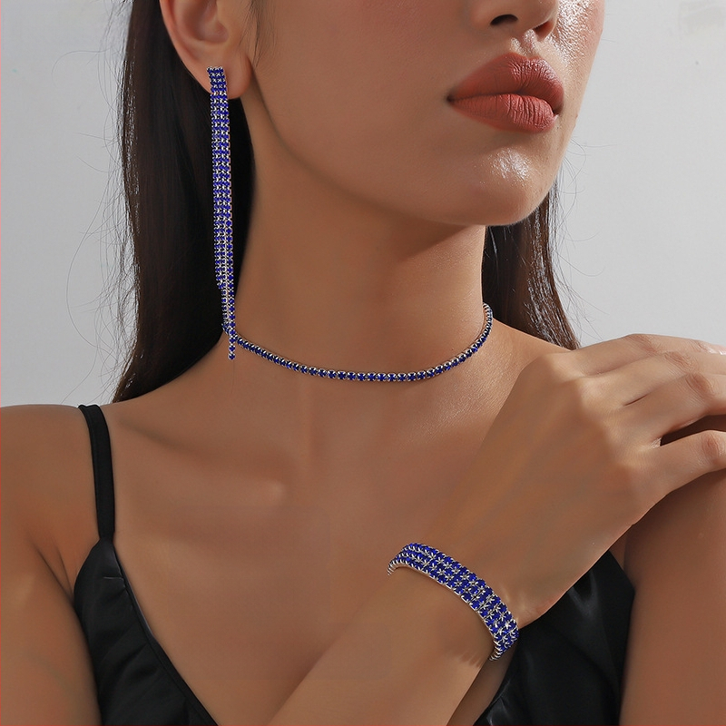 Κολιέ με κρυστάλλους, μενταγιόν από τιτάνιο ατσάλι, πολύστρωτος γεωμετρικός σχεδιασμός για γυναίκες